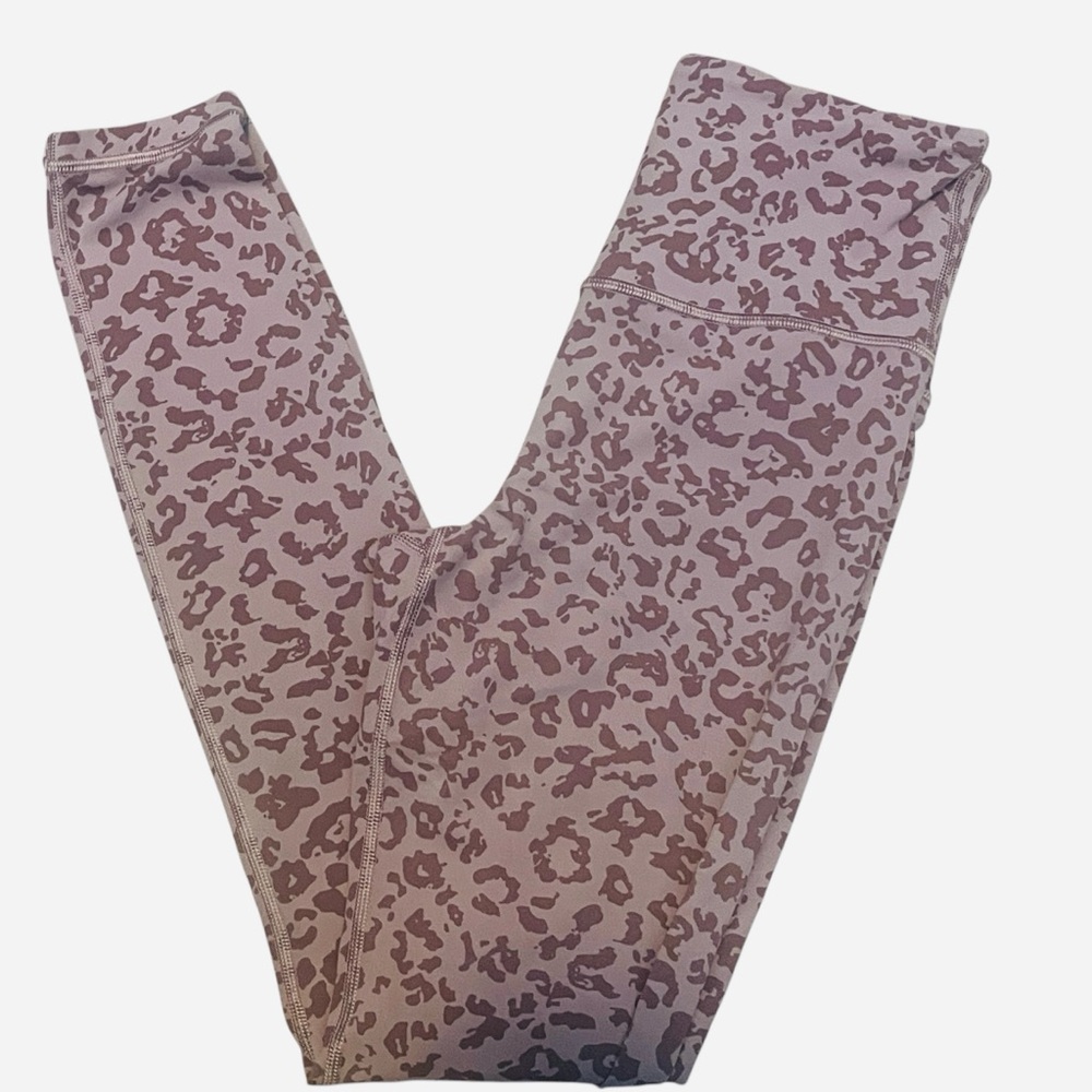 Athleta Purple Leopard Print 7/8 Leggings Sz XS - Picture 4 of 7